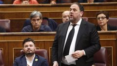 Junqueras, en una foro de archivo, el pasado 21 de mayo, durante su toma de posesi�n como diputado