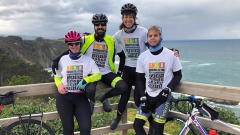 Sonia Barrar y sus compa�eros en su anterior reto solidario