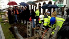 El alcalde y el presidente de la Autoridad Portuaria visitaron los trabajos.