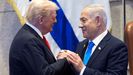 Trump y Netanyahu, durante su encuentro en el Parlamento israelí el 13 de octubre.