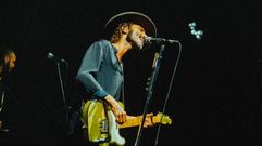 Leiva, en el concierto que dio en el Costa Feira de Sanxenxo, donde reuni a diez mil personas.