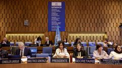Miembros del consejo ejecutivo de la Unesco en Par�s, el a�o pasado