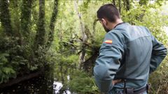 Un guardia civil en Guitiriz, en una imagen de archivo.