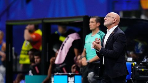 Luis de la Fuente, en el partido de Espa�a contra Cabo Verde.