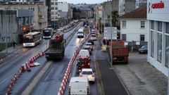 Estreno de los carriles laterales en las obras del Sol y Mar