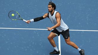 Carlos Alcaraz, durante su partido contra Tommy Paul en el US Open.