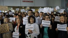 Concentraci�n en febrero del a�o pasado en solidaridad con el enfermero apu�alado en las urgencias del Chuac