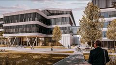 Recreaci�n del edificio con el que la farmac�utica belga UCB ampliar� su sede y que recubrir� Aluman