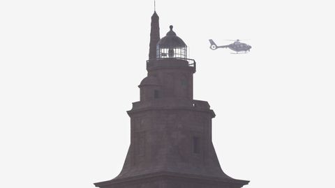 Ambiente en la Torre de H�rcules por el eclipse