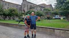 Peregrinos neerlandeses en el Camino de Santiago en Pontevedra, Tanja y Martenjan Poortinga