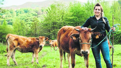 La ganadera Andrea D�az