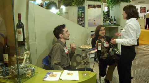 Un puesto de la denominaci�n Ribeira Sacra en el Sal�n Internacional del Vino de Madrid