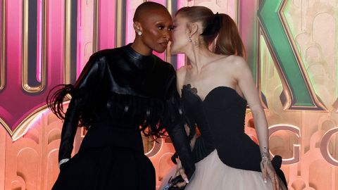 Cynthia Erivo y Ariana Grande en la presentación de la secuela de «Wicked» en Nueva York
