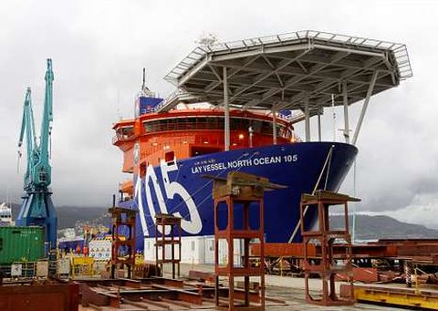 El �Lay Vessel North Ocean 105� fue uno de los �ltimos buques entregados en Vigo, en abril.