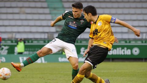 Aitor Pascual en una imagen tomada en un partido del Racing contra el Unionistas de Salamanca esta temporada.