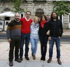 Font�n, Rei, Boo, D�az y S�nchez, ayer en Pontevedra. 