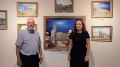 Conde y Outeiral, en la muestra instalada en la casa de la cultura boirense.