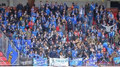 Aficion Real Oviedo Numancia Los Pajaritos.Aficion oviedista en Los Pajaritos