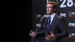 El candidato del PP, Pablo Casado