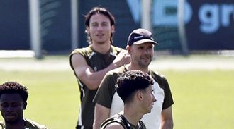 Fredi �lvarez, en un entrenamiento del Celta Fortuna.