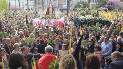 En la imagen, la bendici�n de las palmas en el Domingo de Ramos del a�o 2019
