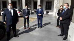 De izquierda a derecha, Juan Baena, presidente de Preco; Ismael D�az, consejero delegado; Enrique Fern�ndez, consejero de Industria; Eva Pando, directora general del Idepa; e Isaac Pola