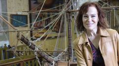 Rosa Sierra, fotografiada en una de las salas del Museo Naval de Ferrol.