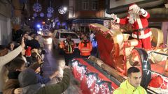 Los ni�os esperaban ansiosos en Ferrol para saludar a un Pap� Noel remol�n