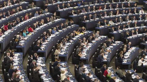 Vista general de la Euroc�mara durante una sesi�n plenaria