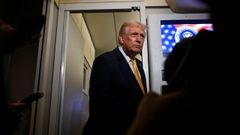 Trump, a bordo del avión presidencial