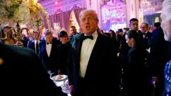 El expresidente Donald Trump,  en la fiesta de fin de a�o en Mar-a-Lago