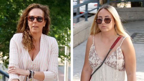 Rocío Carrasco y Rocío Flores, a su llegada a la Audiencia Audiencia Provincial de Madrid para declarar como testigos