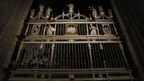 Rejas de la capilla mayor de la catedral de San Martio de Ourense, obra de finales del XVI y principios del XVII del rejero aragons Juan Bautista Celma.