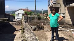 Mar�a Conde, vecina de O Bardo, afectada por la tormenta