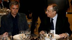 Mourinho y Florentino, en la comida de Navidad del Real Madrid