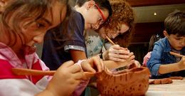 Taller de cer�mica celebrado hace tan solo unos d�as, como parte de los obradoiros del Neol�tico. 