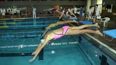 Imagen de archivo de una competici�n de nataci�n celebrada en A Fieiteira