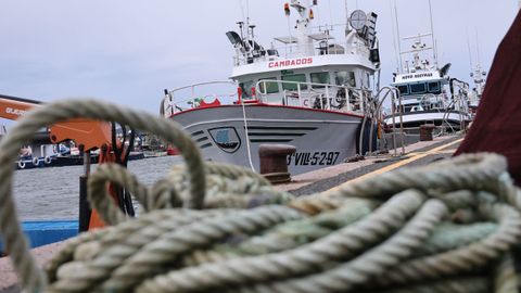 La flota amarrada ante el temporal Ingrid