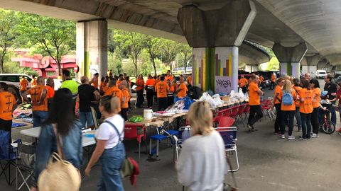 Acampada de los trabajadores de Vesuvius