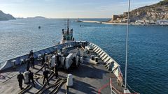 Salida a la mar de la flota desde el puerto de Cartagena