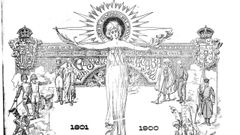 Ilustracin que el 31 de diciembre de 1900 celebraba la llegada del nuevo siglo