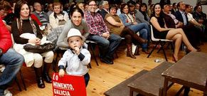 Noel, de casi 2 a�os, hijo de una militante, tambi�n hizo campa�a a su modo.