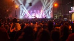 Actuaci�n de la orquesta Par�s de Noia en los magostos del a�o pasado.