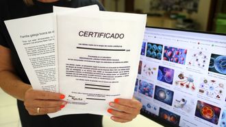 Certificado que recibió la familia cuando contrató el servicio. 