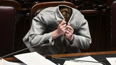 La primera ministra italiana, Giorgia Meloni, en el Parlamento Europeo