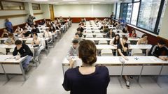 Estudiantes de la PAU en Bilbao