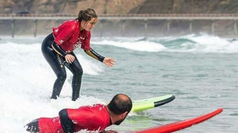 Carmen L�pez junto a Lucas Garc�a en una competici�n