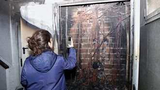 As qued el edificio incendiado en A Corua