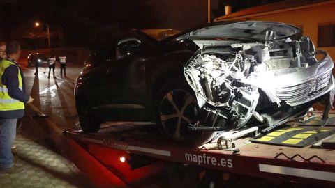 Colisión en la avenida Rosalía de Castro de Oleiros el pasado 31 de enero.
