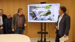 Imagen de la rueda de prensa de marzo del 2023 en el que se present� el proyecto de renaturalizaci�n de la plaza de la Libertad de Pontevedra